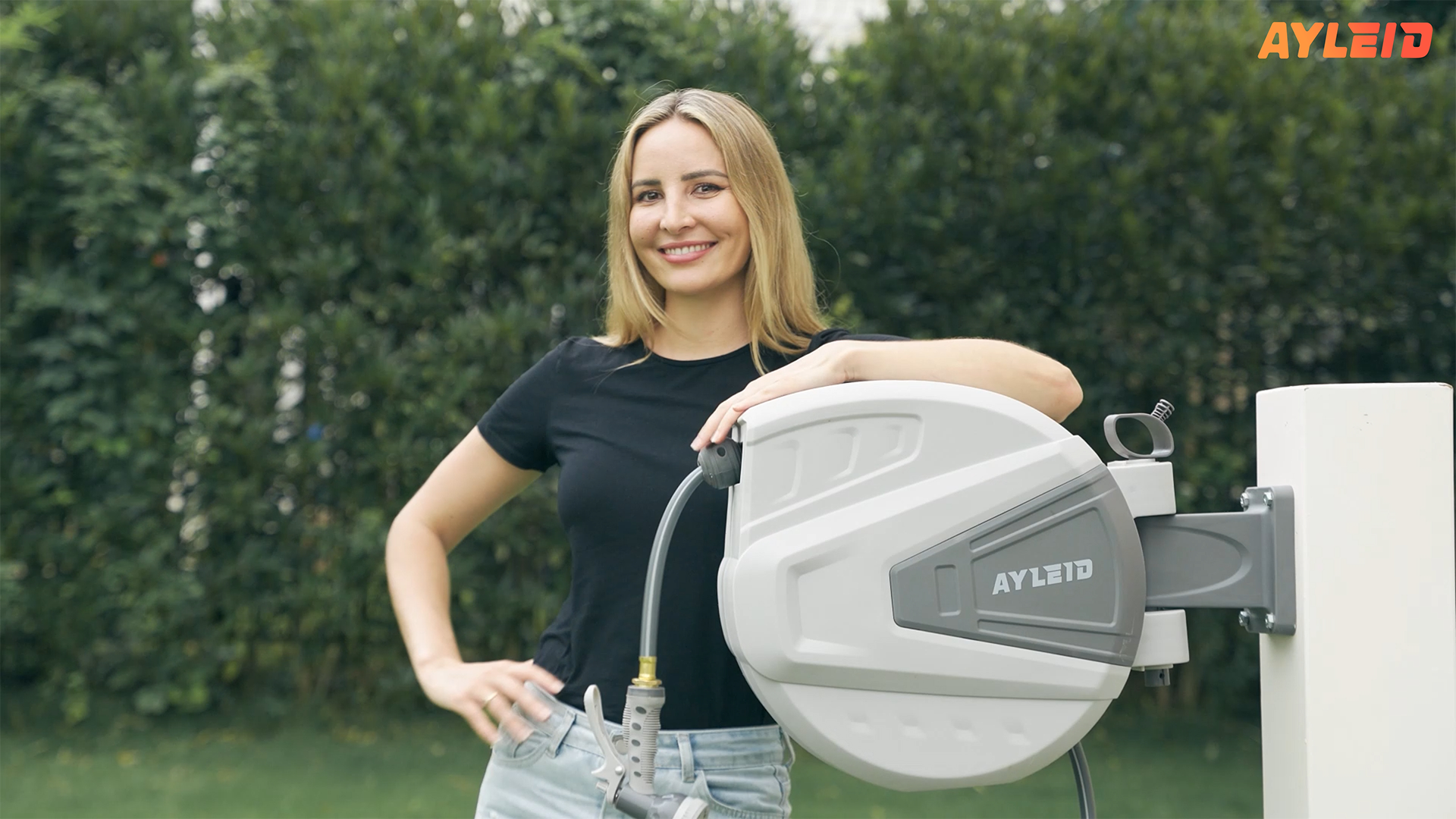 Amazon.com : Ayleid Retractable Rubber Hybrid Garden Hose Reel, 1